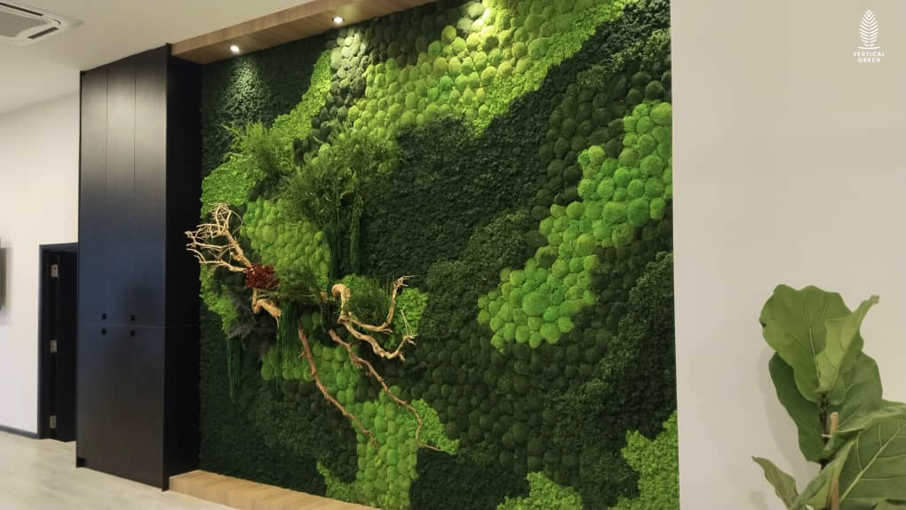 green wall vertical green vertical garden living wall moss wall malaysia hygromoss