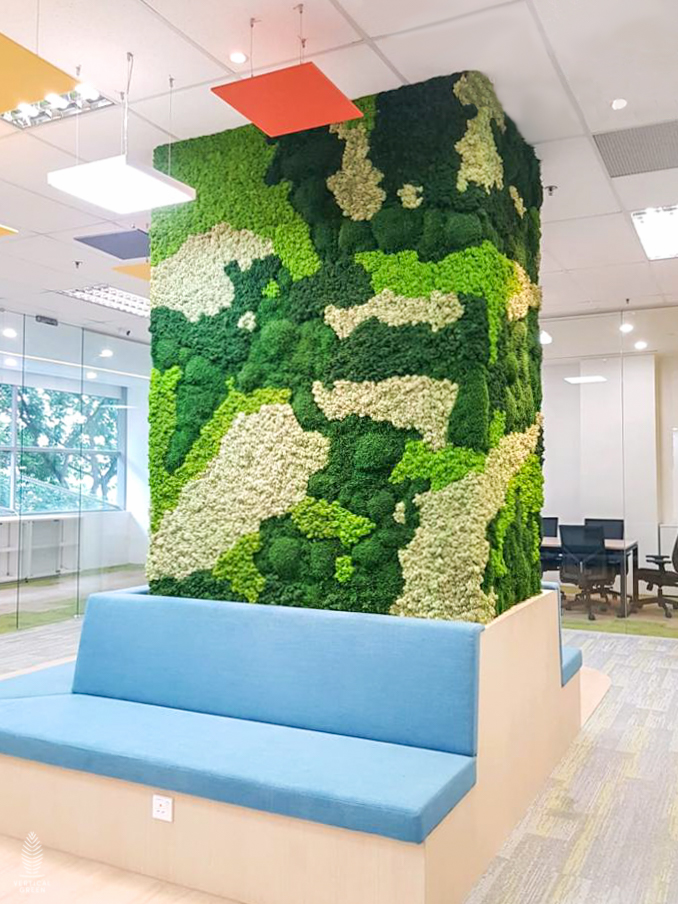 Moss Wall Preserved Wall Singapore Malaysia Philippines Office Design Interior Design Vertical Green